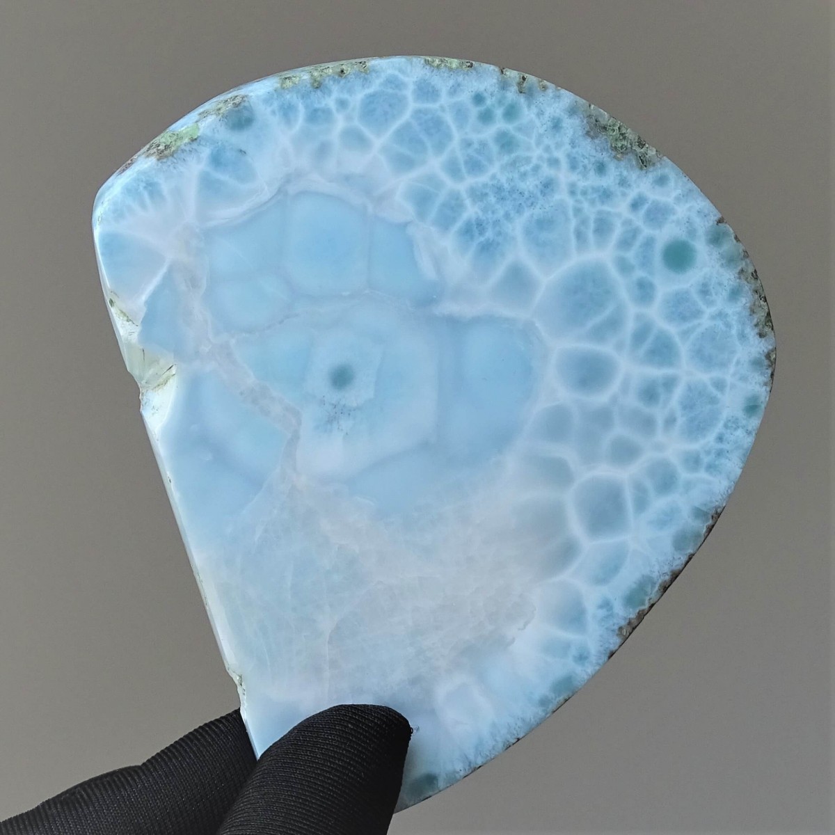 Larimar plate polished 160g - TOP QUALITY Dominican republic