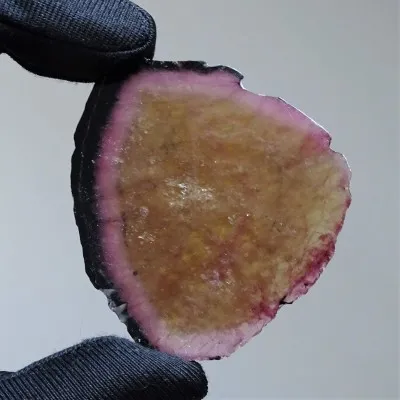 Tourmaline natural polished plate 12,9g, Brazil