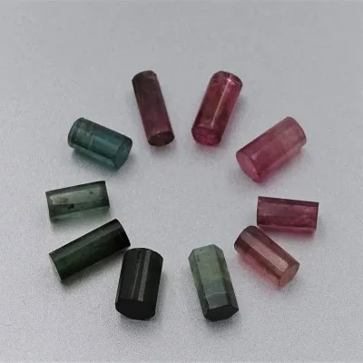 Tourmaline natural cut sticks 10 pieces, 29.58ct, Afghanistan