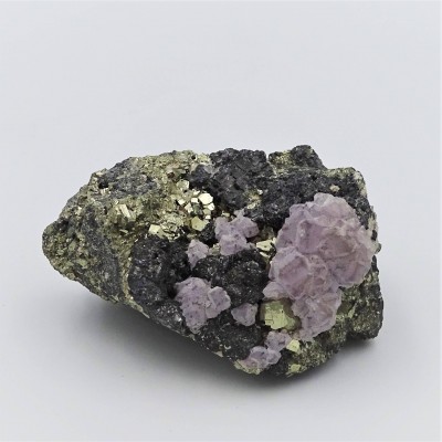Fluorit-Kombination mit Pyrit 115g, Peru