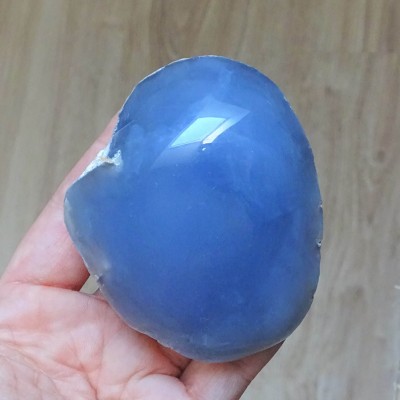 Chalcedony blue natural polished 240g, Turkey