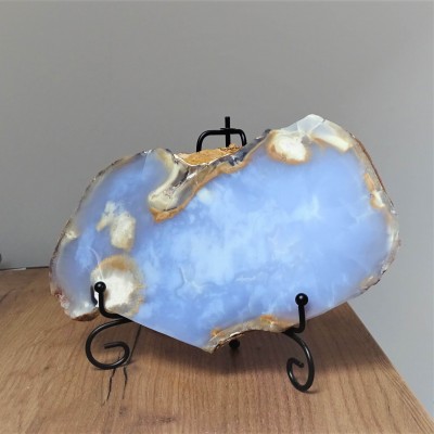 Chalcedony blue natural polished 682g, Turkey