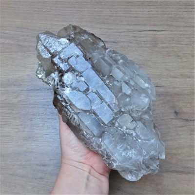 Quarz brauner natürlicher Meisterkristall Elestial 2724g, Brasilien