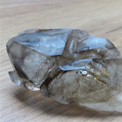 Quarz brauner natürlicher Meisterkristall Elestial 156g, Brasilien