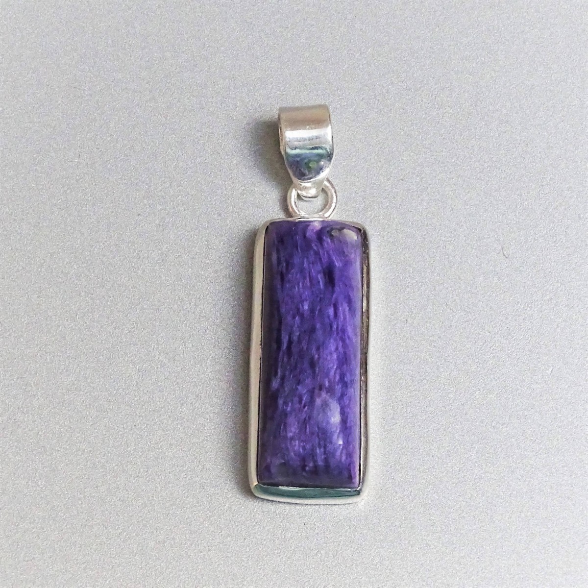 Charoit pendant in silver, top quality 8g, Russia