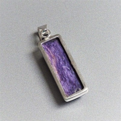 Charoit pendant in silver, top quality 10g, Russia