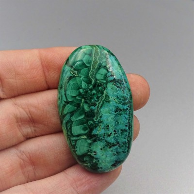 Malachit/Chrysokol-Cabochon 16g, Kongo