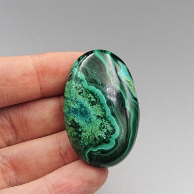 Malachit/Chrysokol-Cabochon 15,8g, Kongo