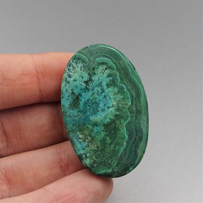 Malachit/Chrysokol-Cabochon 15,8g, Kongo