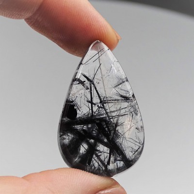 Crystal with black rutile cabochon 7.6g, Brazil