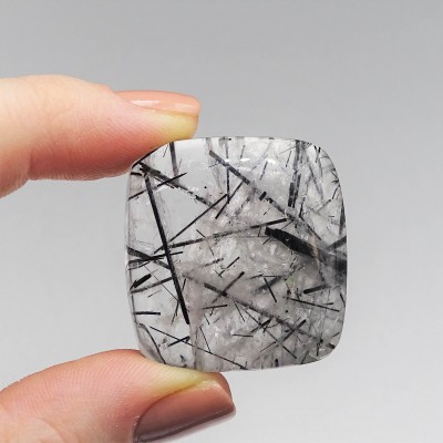 Kristall mit schwarzem Rutil-Cabochon 12,1g, Brasilien