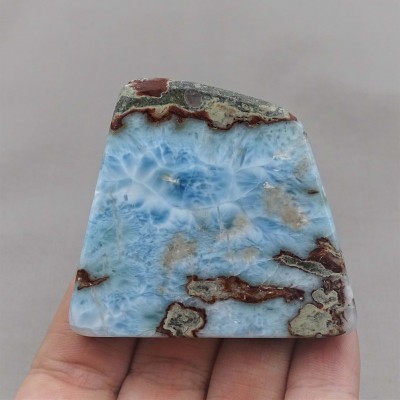 Larimar plate polished 53g, Dominican republic