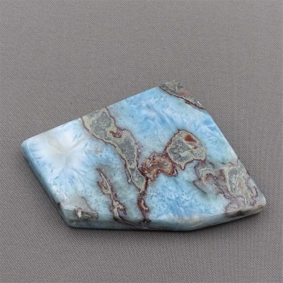 Larimar plate polished 81g, Dominican republic