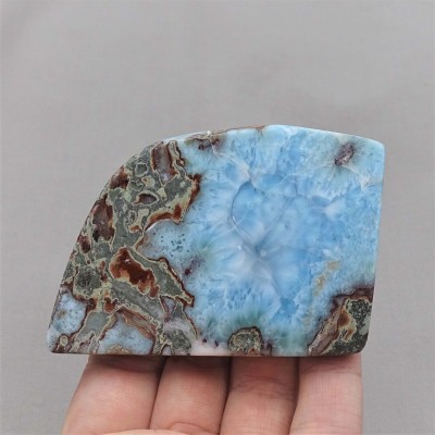 Larimar plate polished 95g, Dominican republic