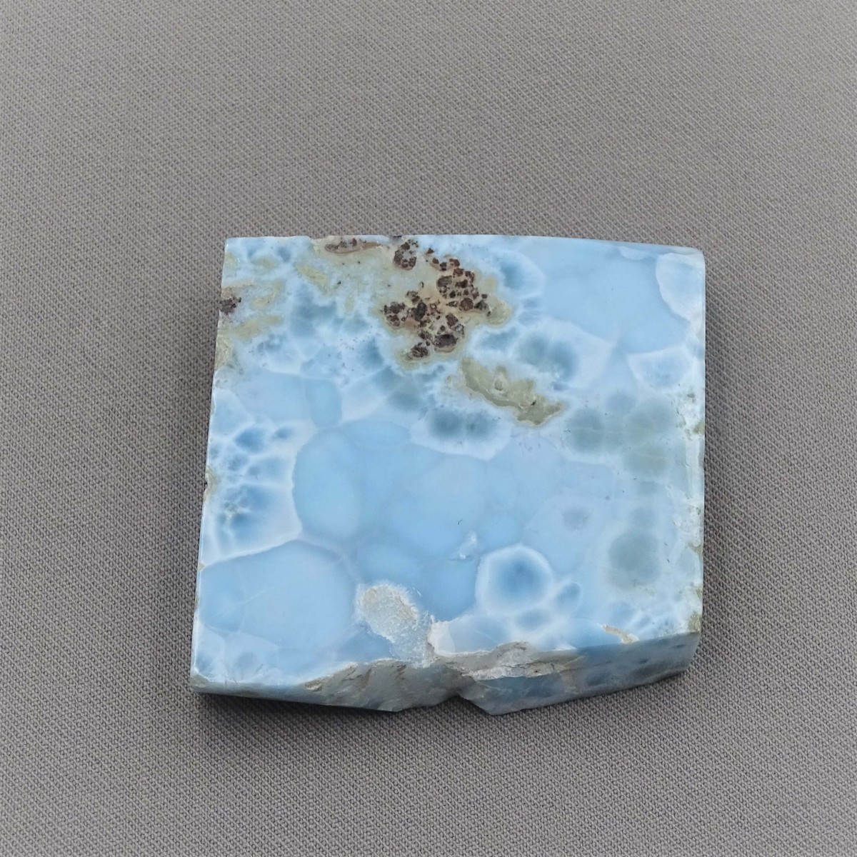 Larimar plate polished 56g, Dominican republic