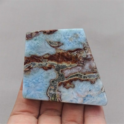 Larimar plate polished 57g, Dominican republic