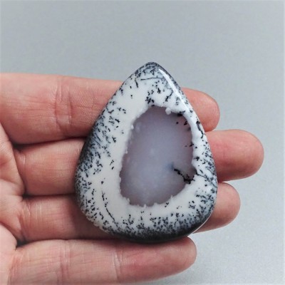 Dendritic opal (merlinite) cabochon 16.5g, Madagascar