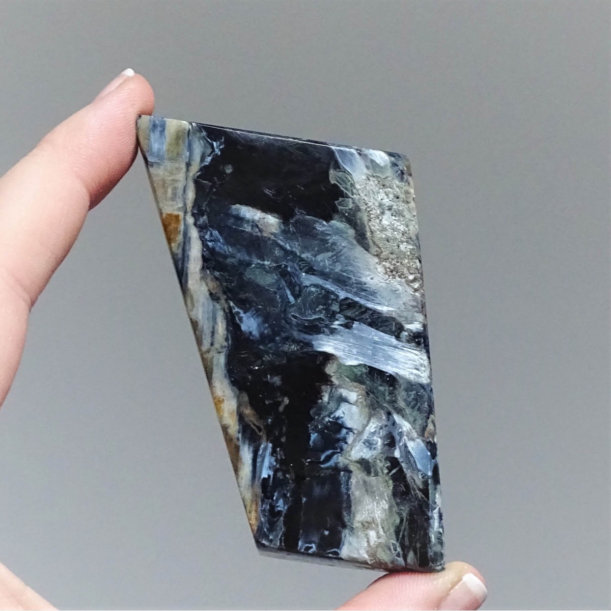 Pietersit polished natural mineral 91.1g, Namibia