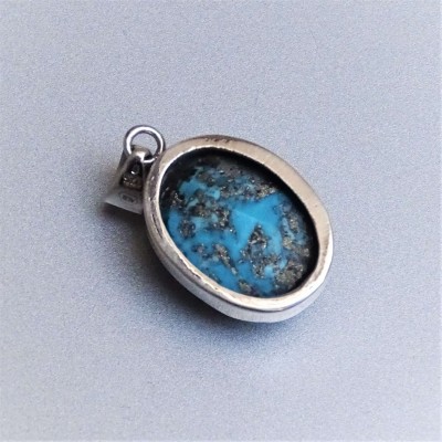 Turquoise genuine pendant 13.1g, certificate of authenticity, USA