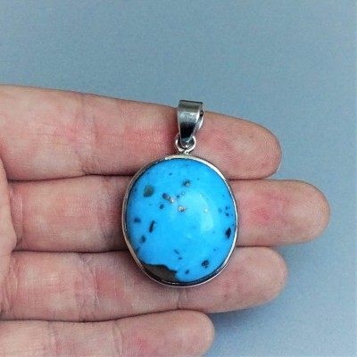 Turquoise genuine pendant 20.7g, certificate of authenticity, USA
