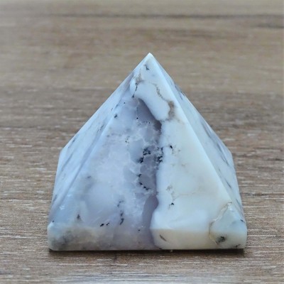 Dendritic opal (merlinite) pyramid 96g, Madagascar