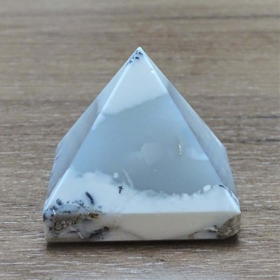 Dendritic opal (merlinite) pyramid 122g, Madagascar