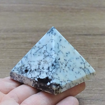 Dendritic opal (merlinite) pyramid 83g, Madagascar