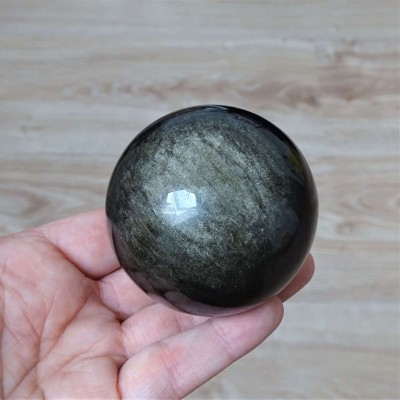 Obsidian ball gold 248g, Mexico