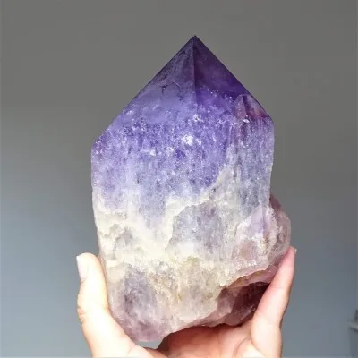 Amethyst natural crystal with ametrine, elestial 1694g, Bolivia
