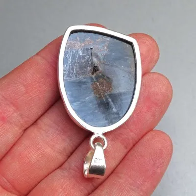 Pietersit natural mineral pendant in silver 11.2g, Namibia