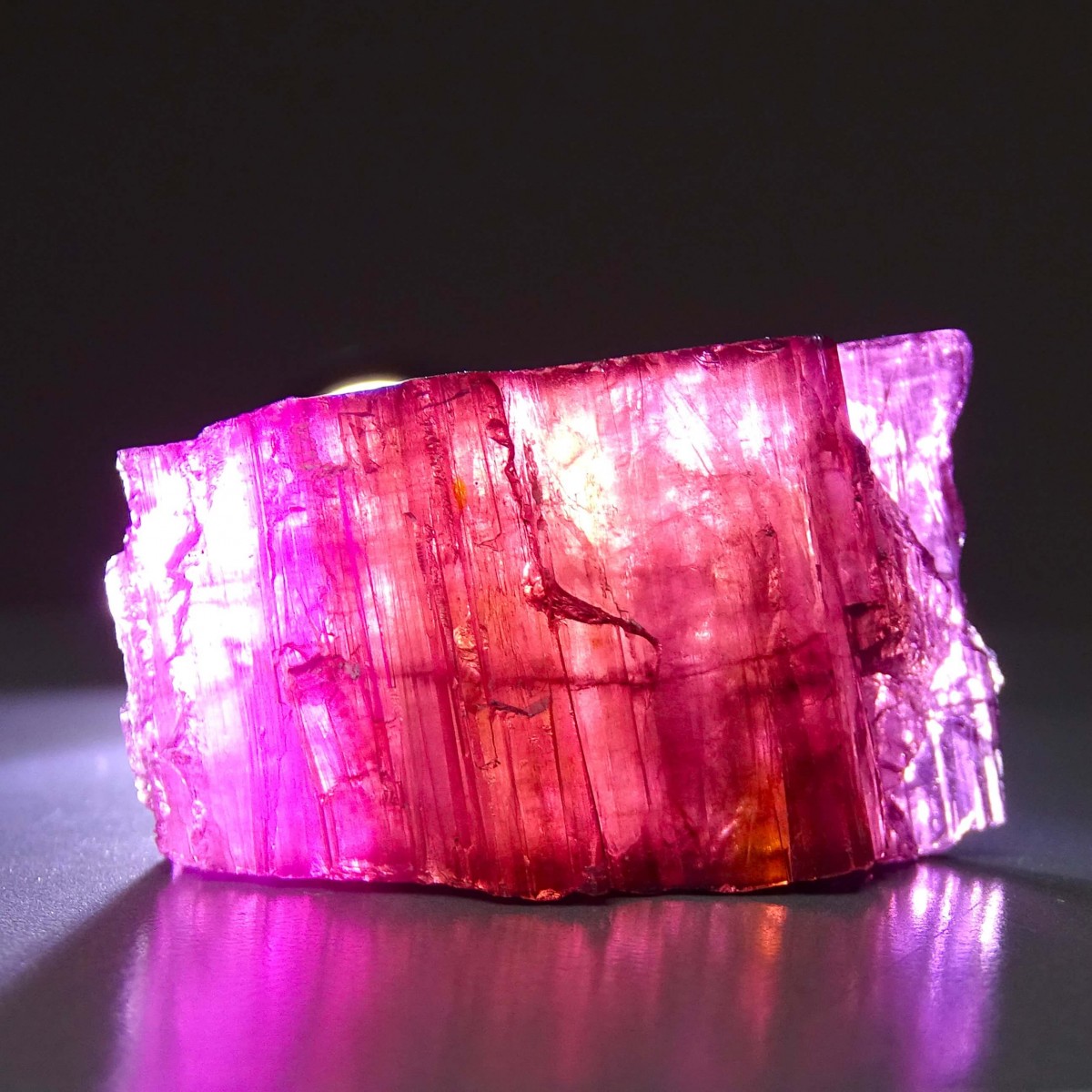 Tourmaline rubellite natural crystal 50.7g, Madagascar