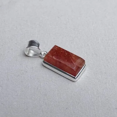 Sunstone pendant in silver 5.6g, top quality, India