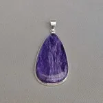 Charoit/čaroit přívěsek ve stříbře 12,1g,  Jakutsko Rusko