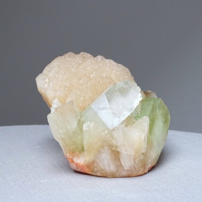 Apofylit zelený krystal, stilbit 395g, Indie
