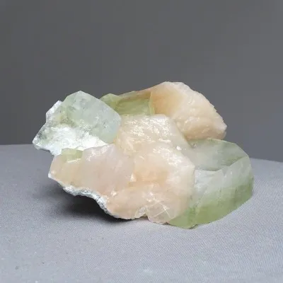 Apophyllite green crystal, stilbite 382g, India