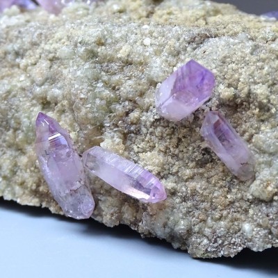 Amethyst natural crystals in rock 558g, Mexico