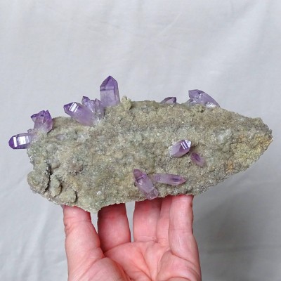 Amethyst natural crystals in rock 558g, Mexico