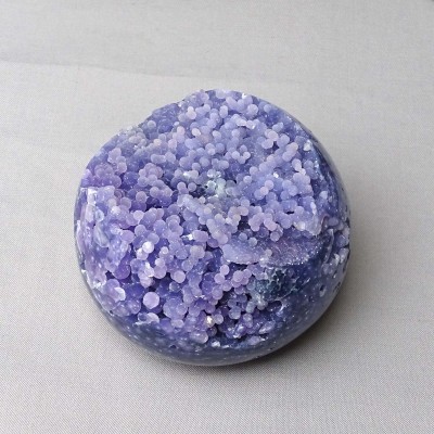 Grape chalcedony ball with crystals 757g, Indonesia