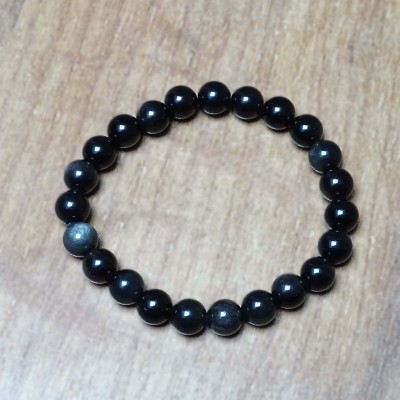 Silver obsidian - bracelet