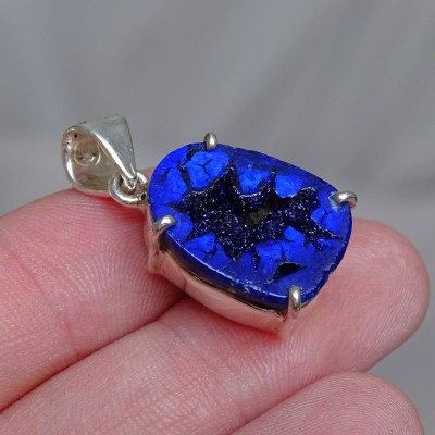 Azurite pendant in silver 5.7g, Russia