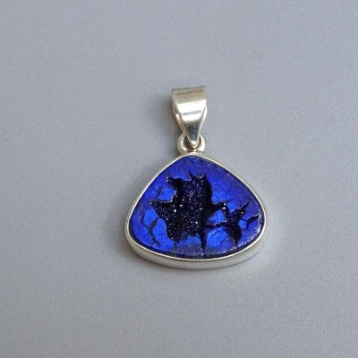 Azurite pendant in silver...