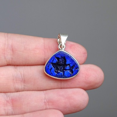 Azurite pendant in silver 5.8g, Russia