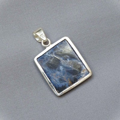 Pietersit natural mineral pendant in silver 12.4g, Namibia