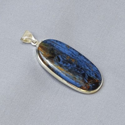 Pietersit natural mineral pendant in silver 15.2g, Namibia