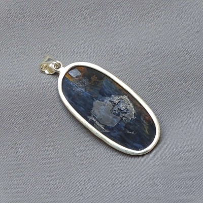 Pietersit natural mineral pendant in silver 15.2g, Namibia