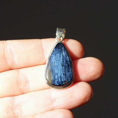 Pietersit natural mineral pendant in silver 6.4g, Namibia