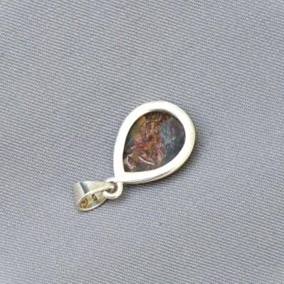 Pietersit natural mineral pendant in silver 3.6g, Namibia