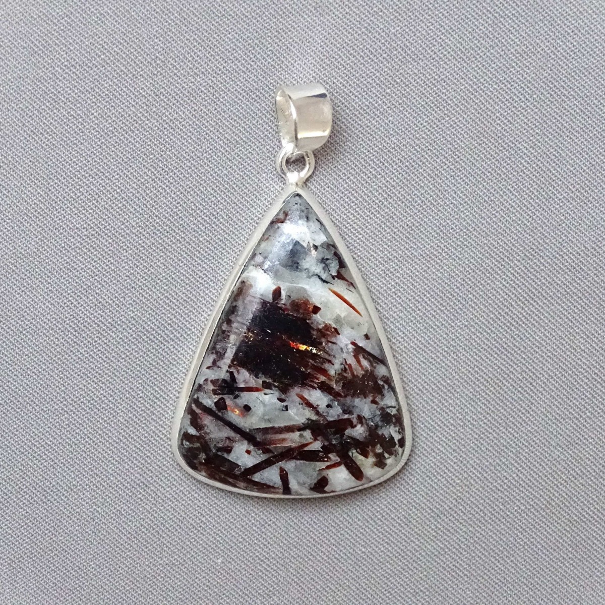 Astrophyllite pendant in silver 13.9g, Russia