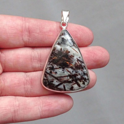 Astrophyllite pendant in silver 13.9g, Russia