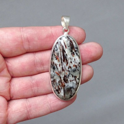 Astrophyllite pendant in silver 13.7g, Russia